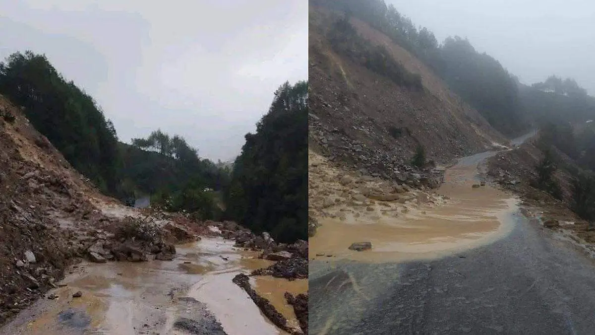 Habitantes de Ajalpan reportan deslaves tras intensas lluvias 