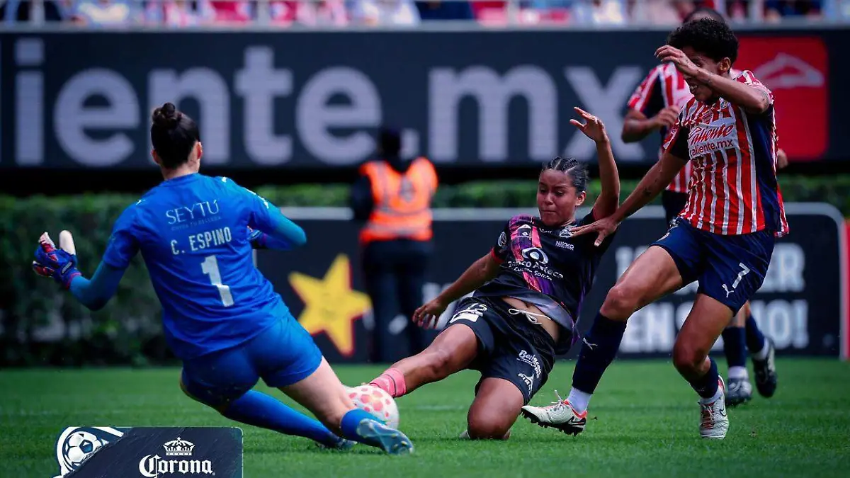 Así lo ganaba La Franja Femenil frente a las Chivas  Cortesía Club Puebla Femenil