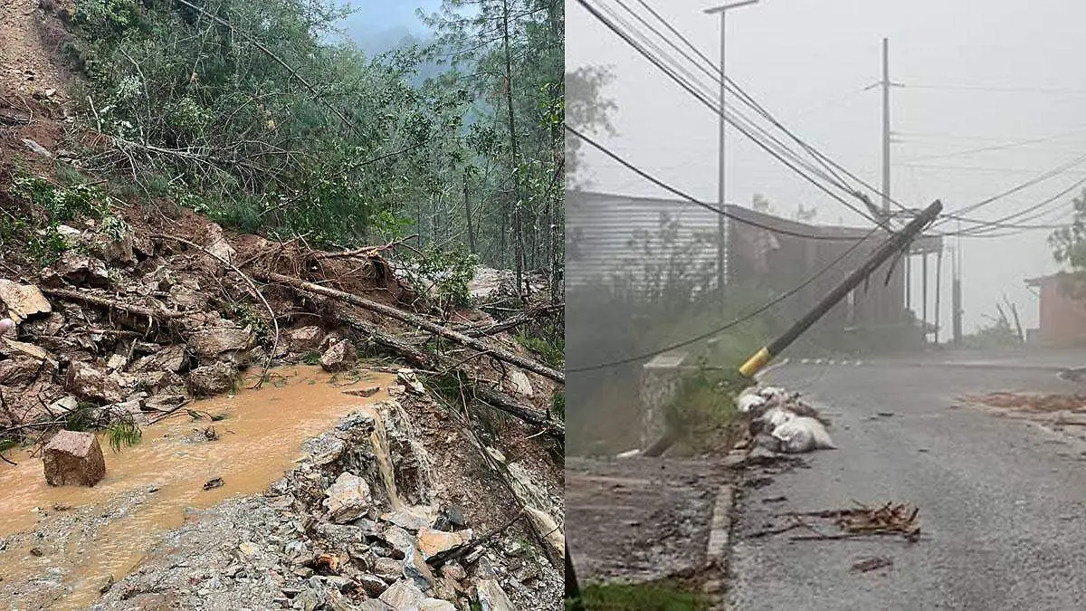 Camino y poste de ahuala en coyomeapan los deja incomunicados 