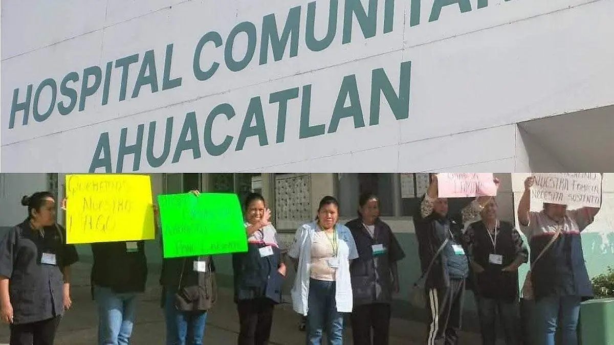 reclaman a empresa Lamap pago de salarios en hospital de ahuacatlán 