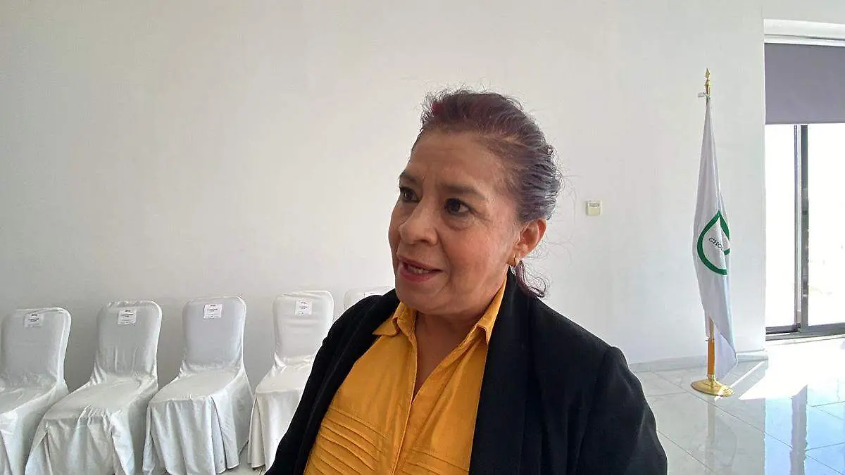 La inspectora de la comunidad Concepción Guadalupe en San Andrés Cholula, Cristina Suárez Aragón