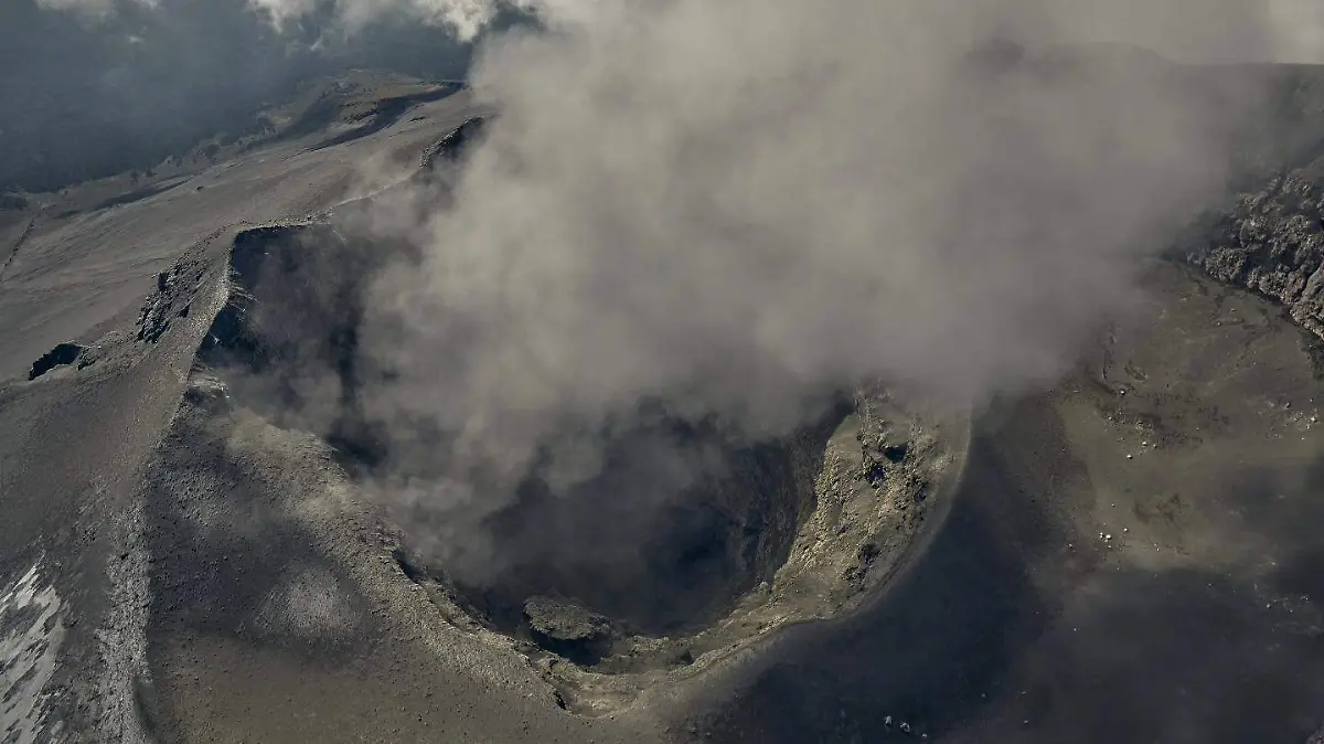 Impresionante foto 360° del cráter del Popocatépetl