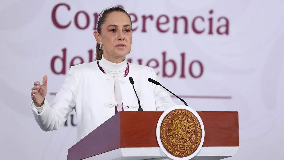 Claudia Sheinbaum durante conferencia mañanera