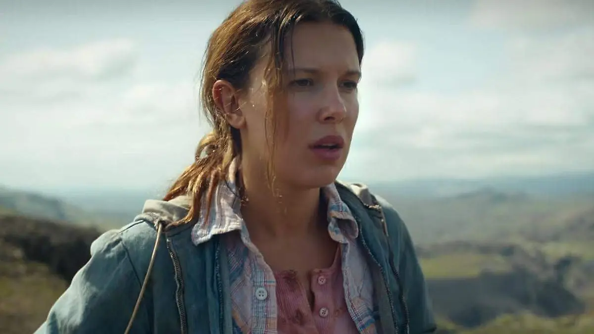 Eleven durante el final de Stranger Things