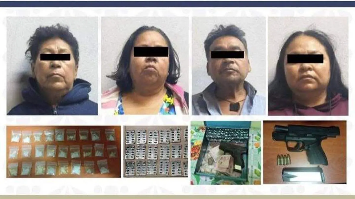 En el lugar fueron detenidos Armando N., Francisca N., Verónica N. y Maribel N.