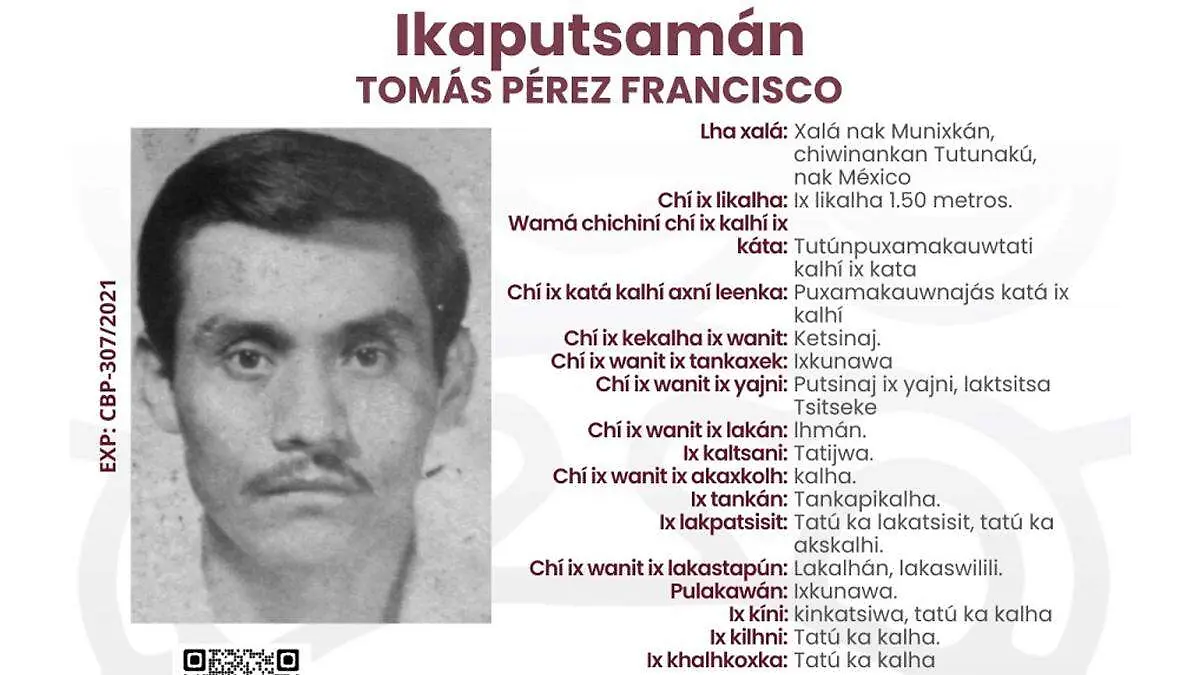 persona desaparecida