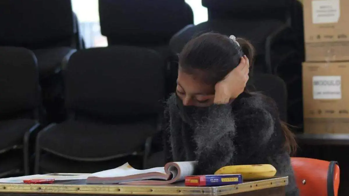 joven estudiante durante una clase