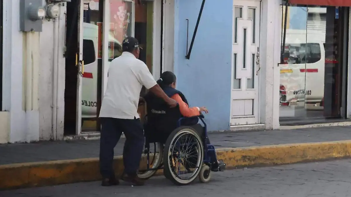 persona con discapacidad es apoyada por alguin más