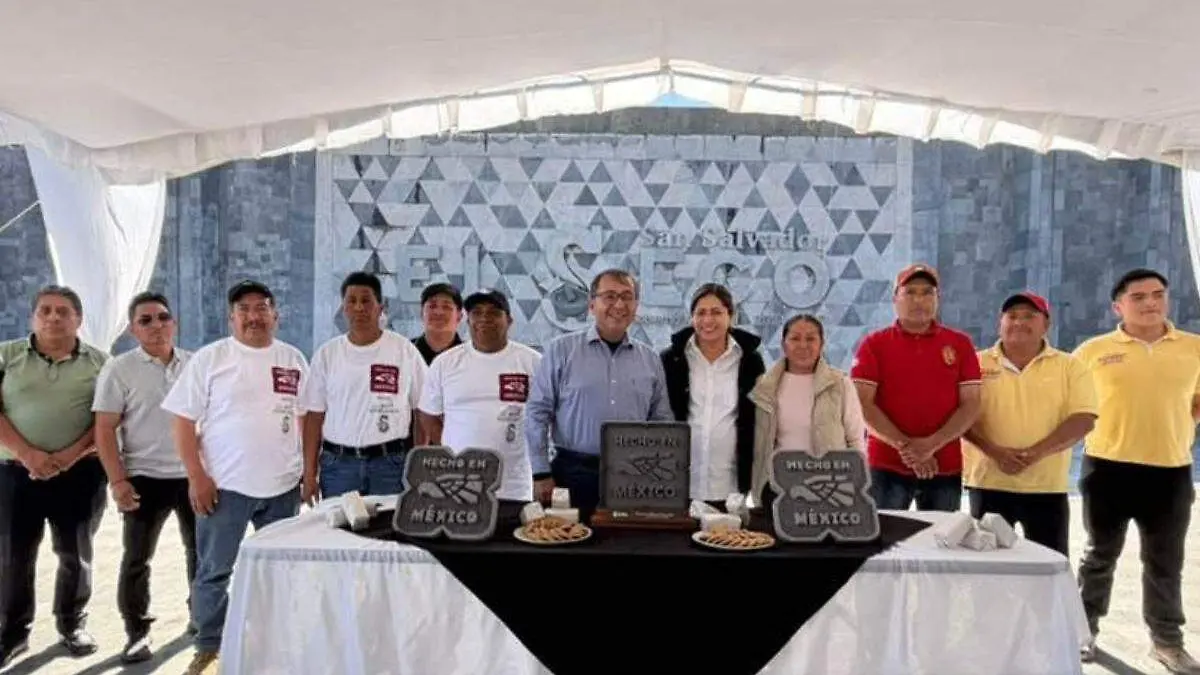 sello Hecho en Mexico para la cantera de San Salvador El Sexo