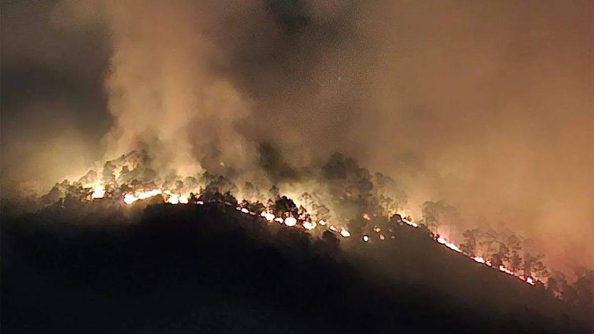 Se informó que existen varias 'islas' activas en distintos puntos; todas se encuentran lejos de las zonas habitadas.
