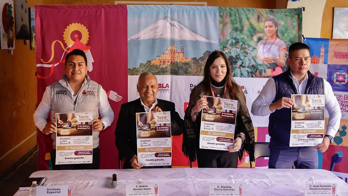 Autoridades estatales presentaron esta justa deportiva que combinará atletismo, ciclismo y promoción turística en el corazón de Acatzingo.