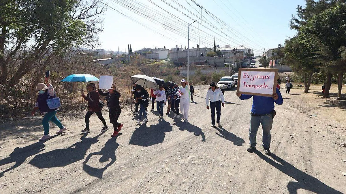 los inconformes pidieron a las autoridades en materia de movilidad que la ruta 44 retome su derrotero
