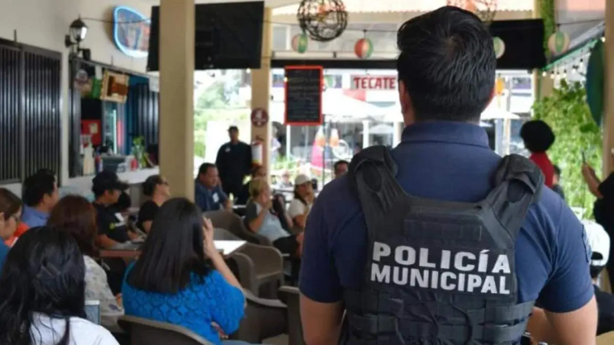 elemento de seguridad en Cholula