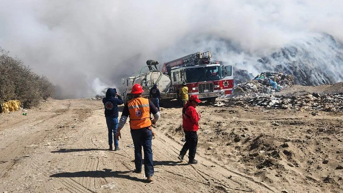 incendio en relleno sanitario de san jose chiapa