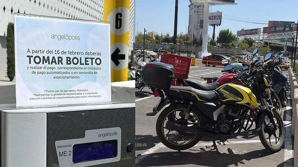 Centro comercial Angelópolis ya cobra motociclistas en su estacionamiento