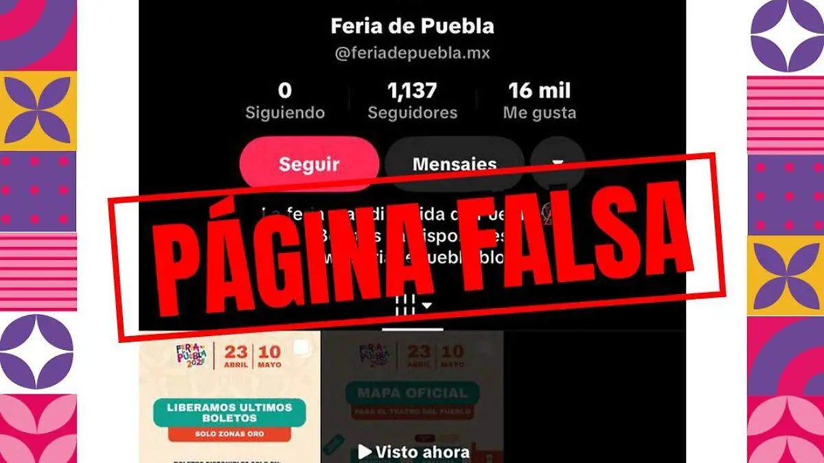 Con el auge de estafas digitales, la organización de la Feria de Puebla insta a verificar siempre las fuentes antes de comprar entradas