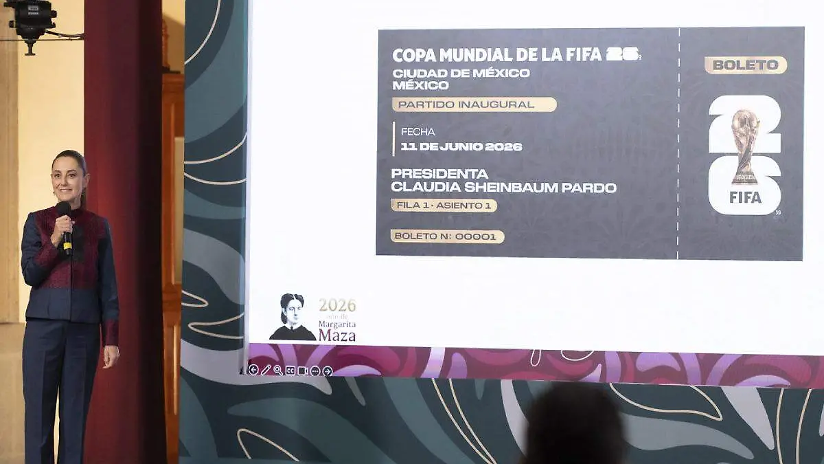 Claudia Sheinbaum durante la conferencia mañanera