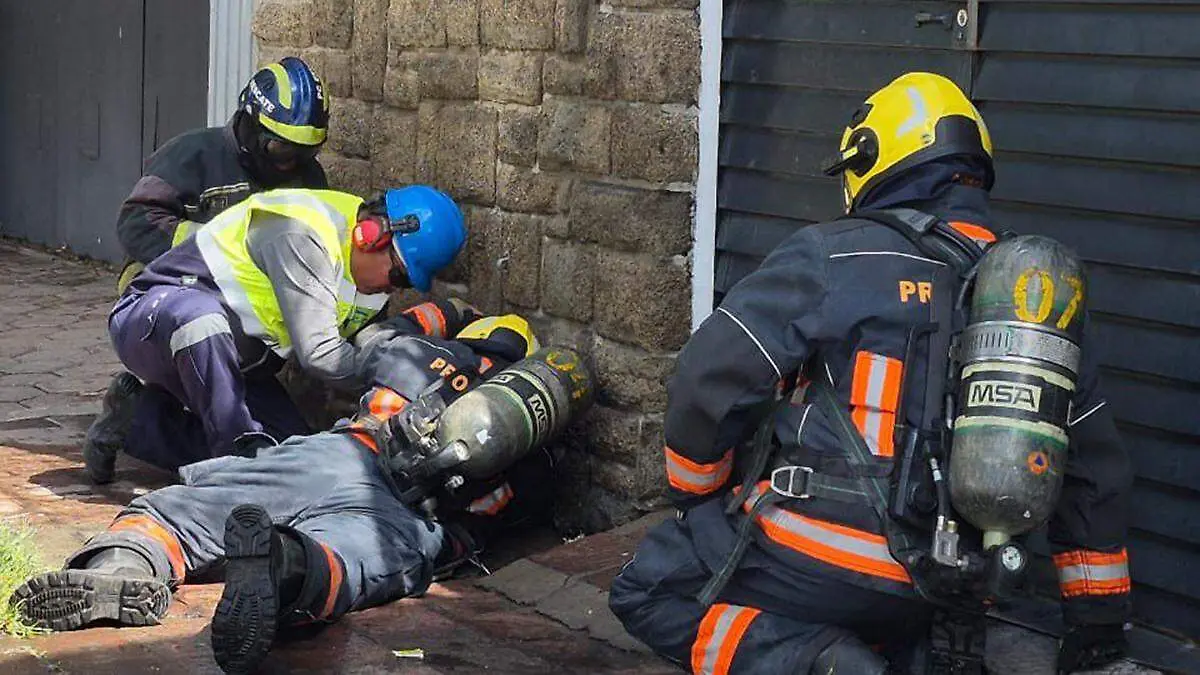 La zona fue acordonada y una mujer, la dueña de la casa, fue evacuada junto con sus mascotas