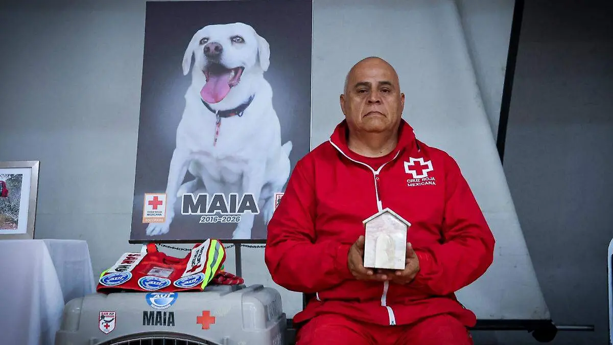 homenaje a canino que formaba parte de la Cruz Roja de la Ciudad de Puebla