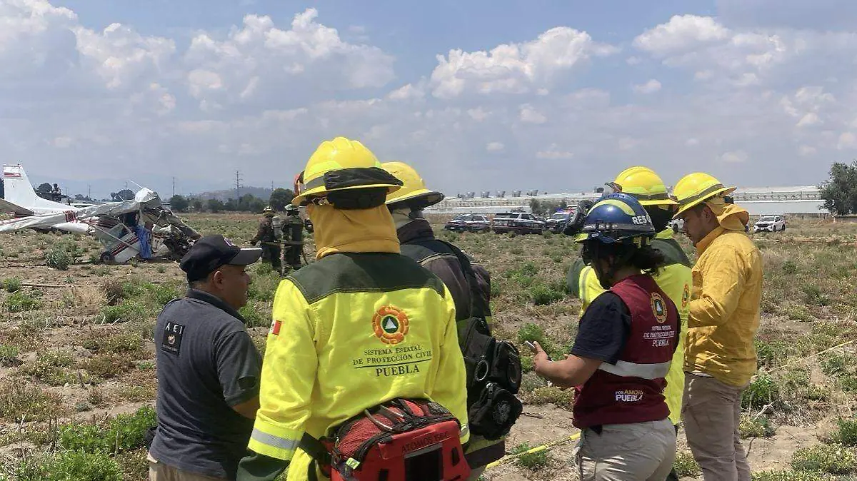 se desploma aeronave en Huejtozingo, Puebla