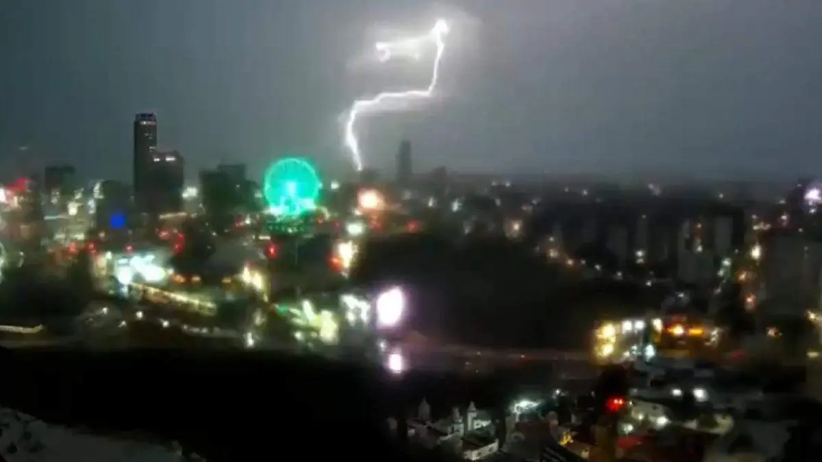 rayo sobre la zona de Angelopolis