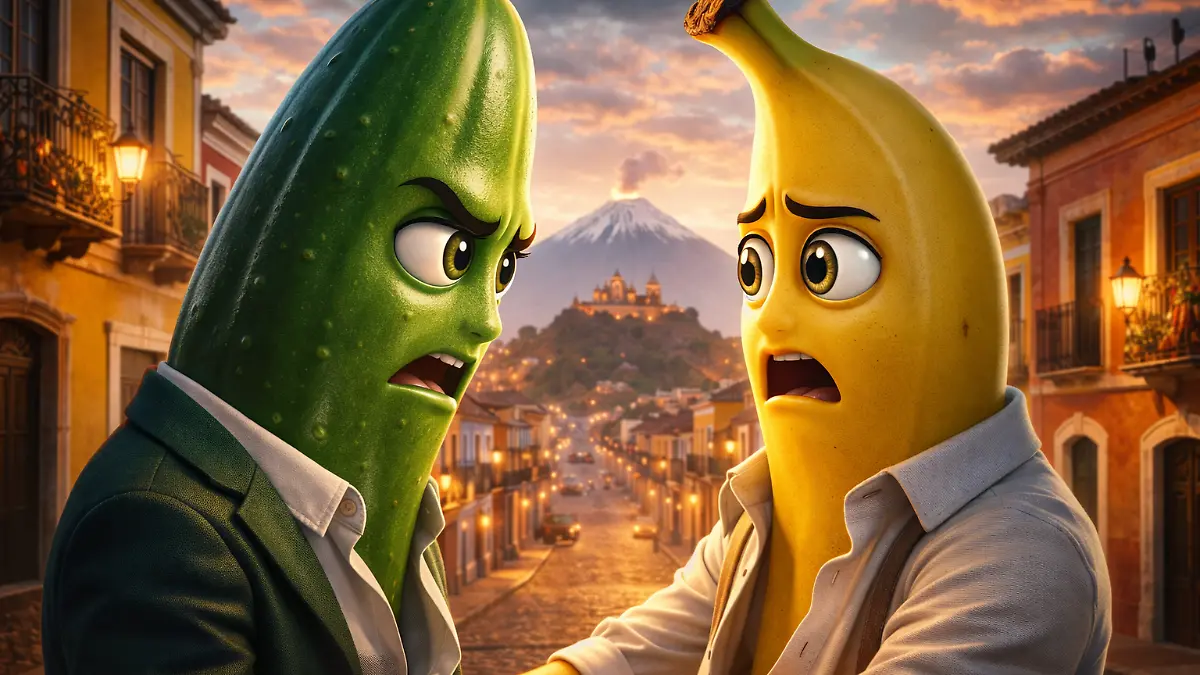 Telenovela en Cholula con frutas