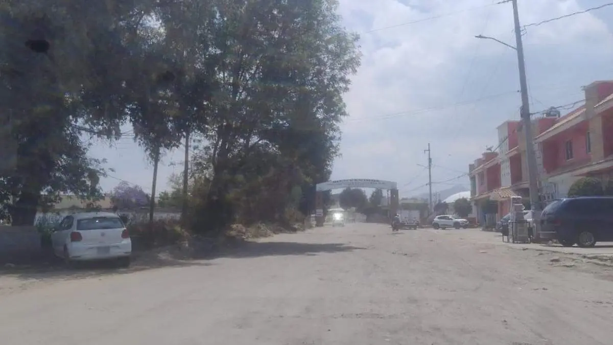 calles sin pavimentar en San Juan Tuxco