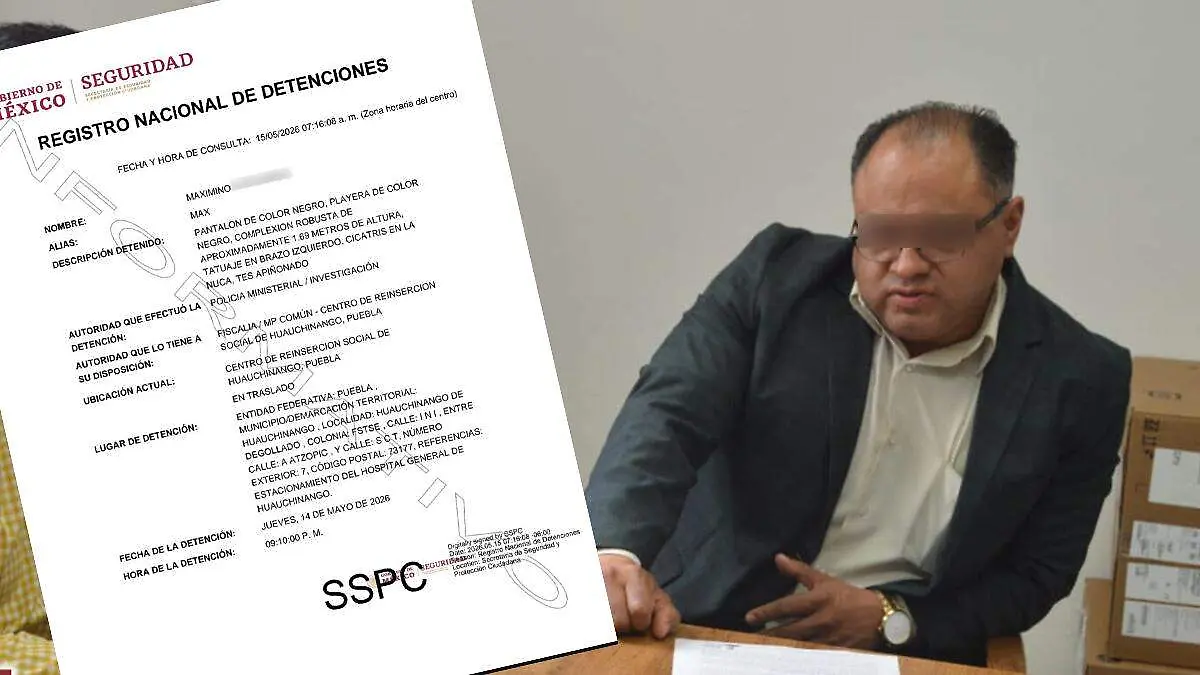Detienen a Maximino León Baños 
