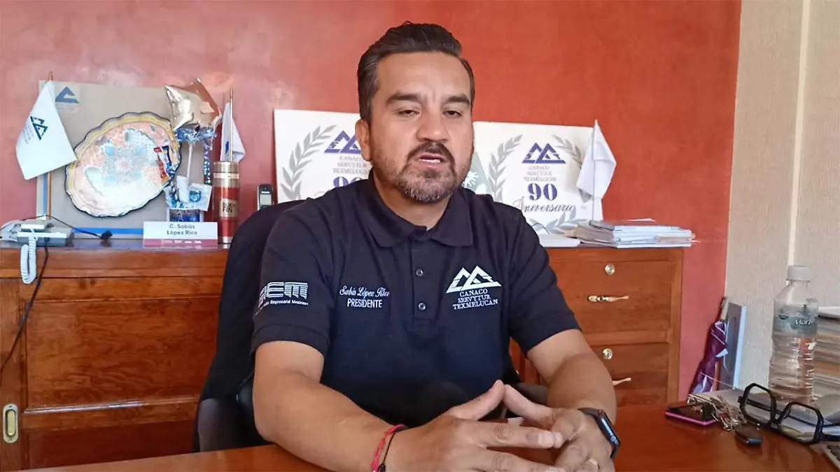 Sabás López Rico, presidente de la Cámara Nacional de Comercio, Servicios y Turismo (CANACO SERVYTUR) en Texmelucan