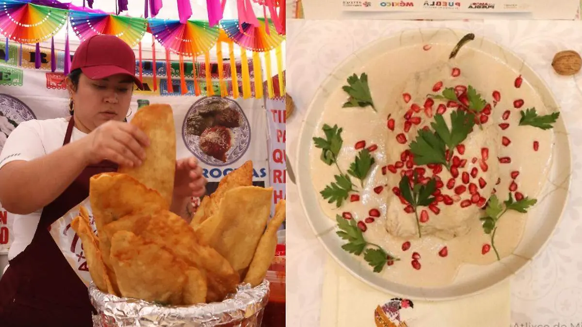 molotes y chiles en nogada