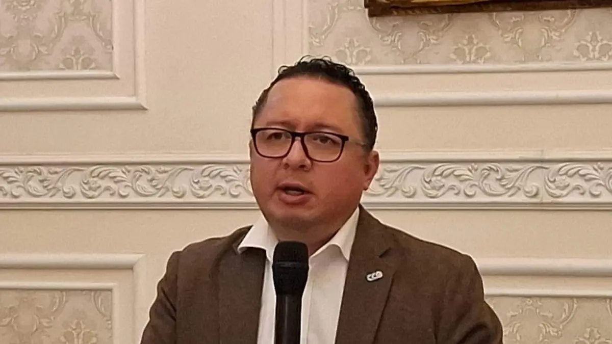 El presidente del Consejo Coordinador Empresarial (CCE) de Puebla, Juan Pablo Cisneros Madrid