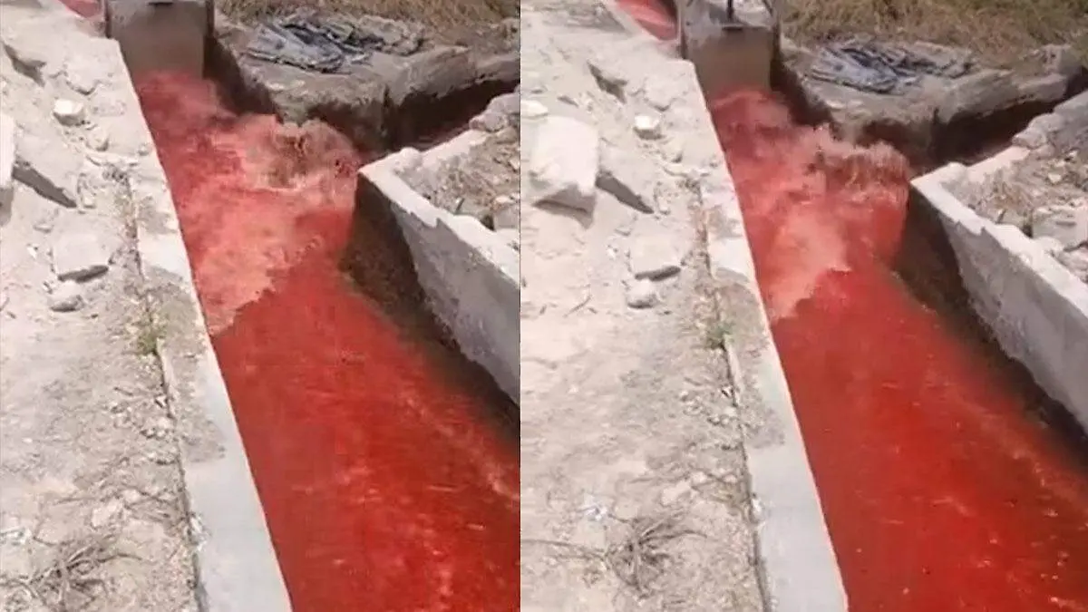 río de Altepexi se tiñe de rojo 