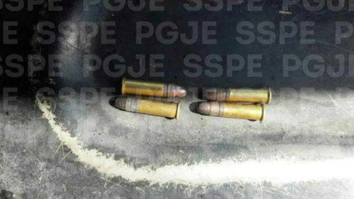 aseguran arma y casquillos 1