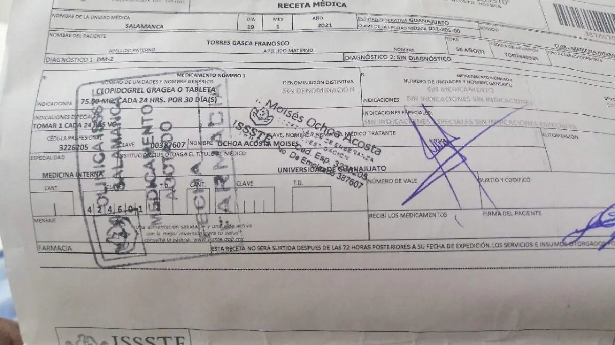 DENUNCIA PACIENTE DE ISSSTE FALTA DE MEDICAMENTOS 1