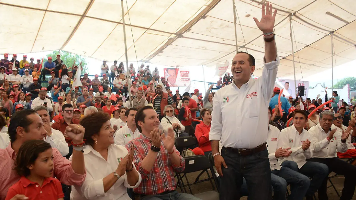 El candidato del tricolor espera la congregación de la militancia de las colonias y comunidades.