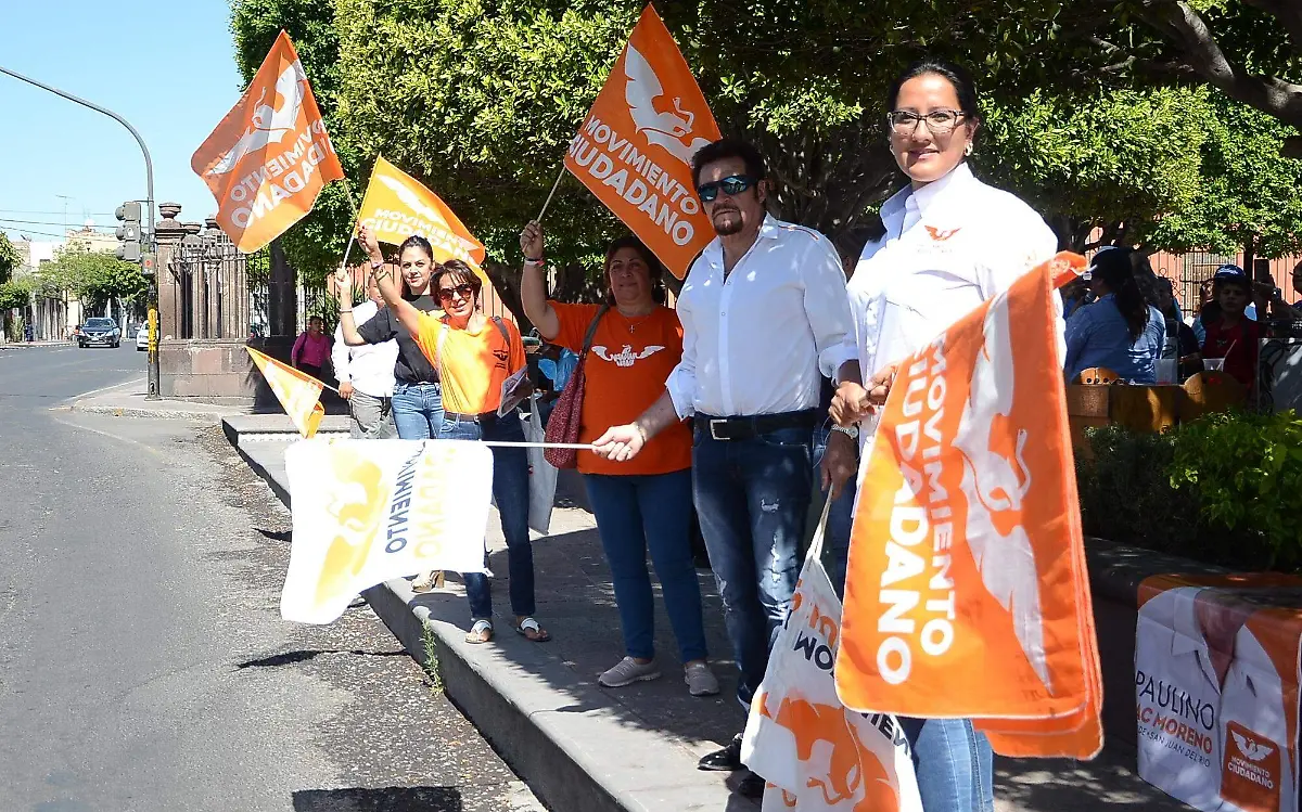 El equipo de campaña de Movimiento Ciudadano cuenta con escaso material para