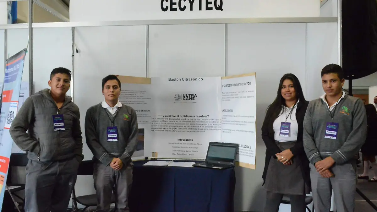 Estudiantes del Cecyteq plantel número 7 La Estancia crearon un bastón para personas con