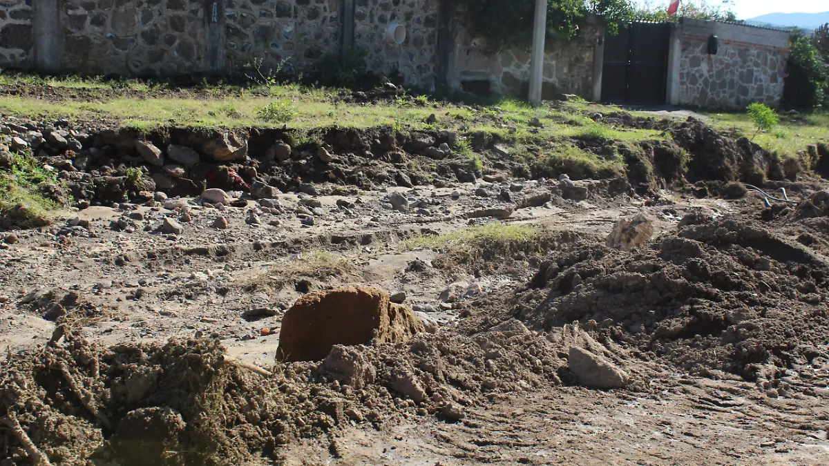 SJR calles destruidas por lluvias