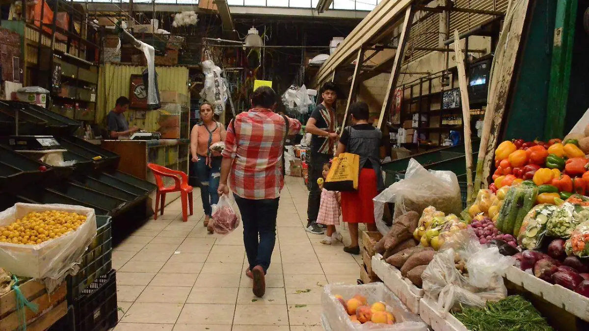 En los mercados tambi_n se ha resentido la p_rdida de empleos. Luis Lu_vanos. El Sol de San Juan del R_o.