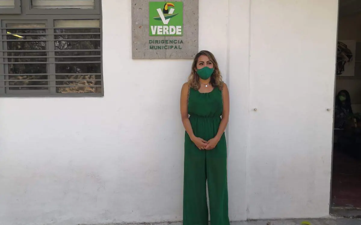 Erika Rosales Moreno, dirigente del PVEM en San Juan del R_o.  Cortes_a PVEM SJR.