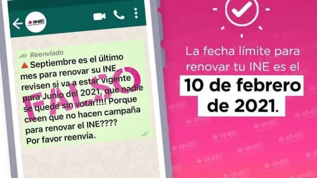 INE alerta de falso mensaje en redes sociales sobre la mica de identificación oficial