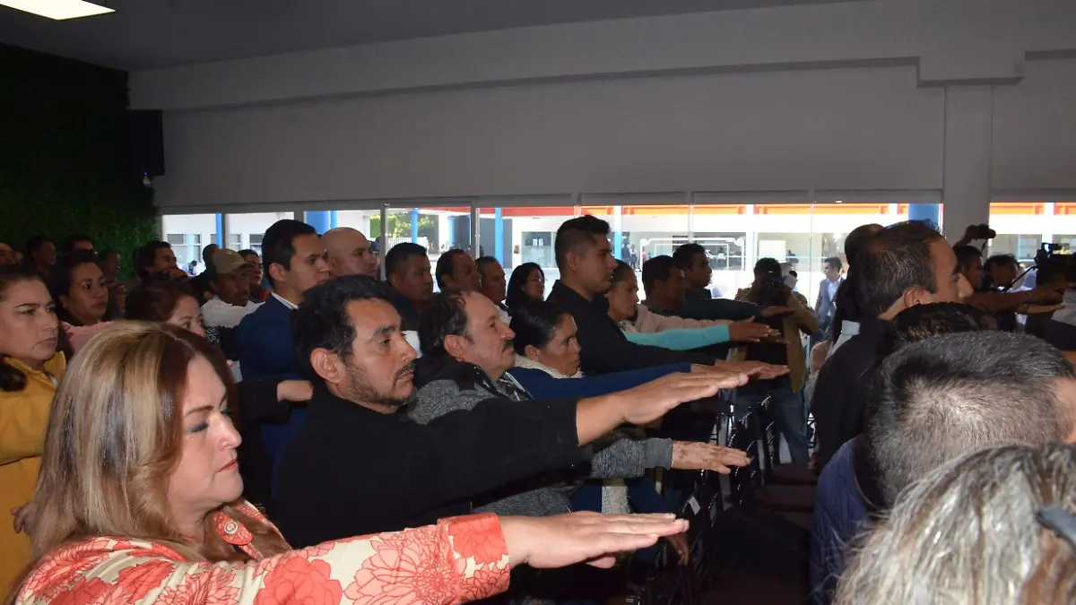 Toman protesta 63 de los 64 subdelegados. Foto Luis Luévanos