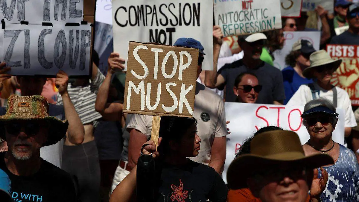 Protestas contra Trump y Musk