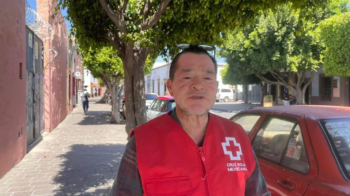 José Pablo Paz Gómez, Coordinador Local de Socorros de la Cruz Roja Mexicana, delegación San Juan del Río