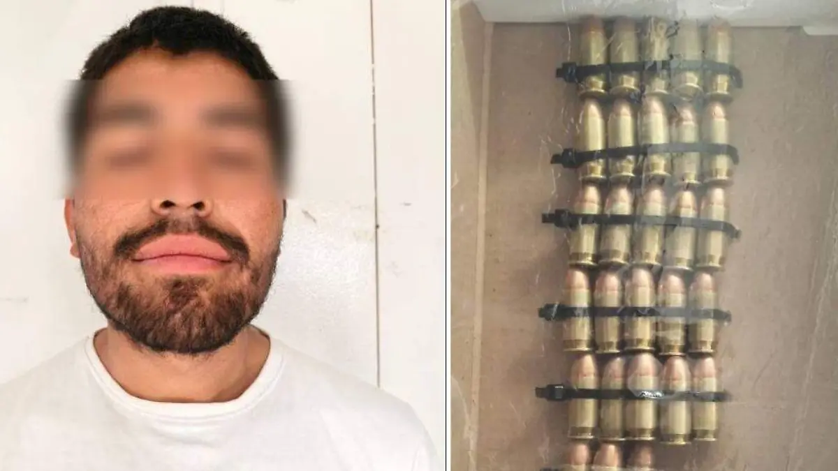detenido con cartuchos