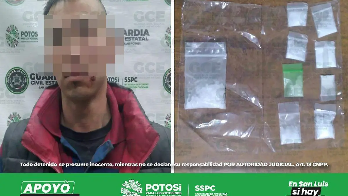Detenikdo con dosis de droga