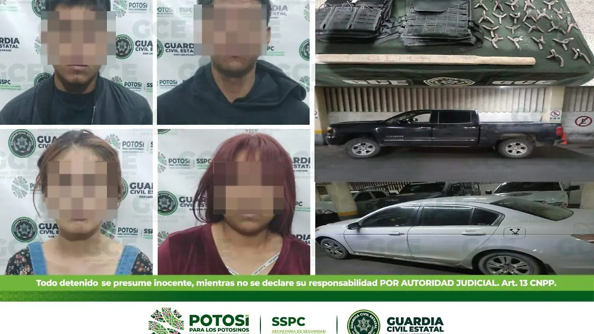 Célula criminal detenida en Cedral