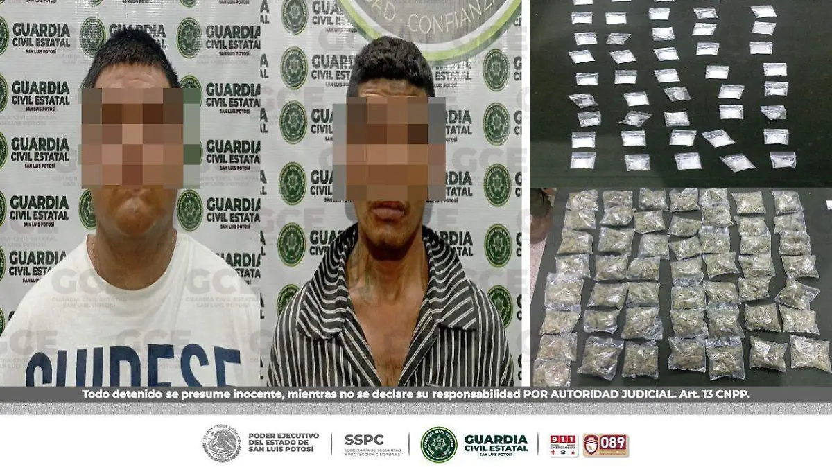presuntos narcomenudistas detenidos