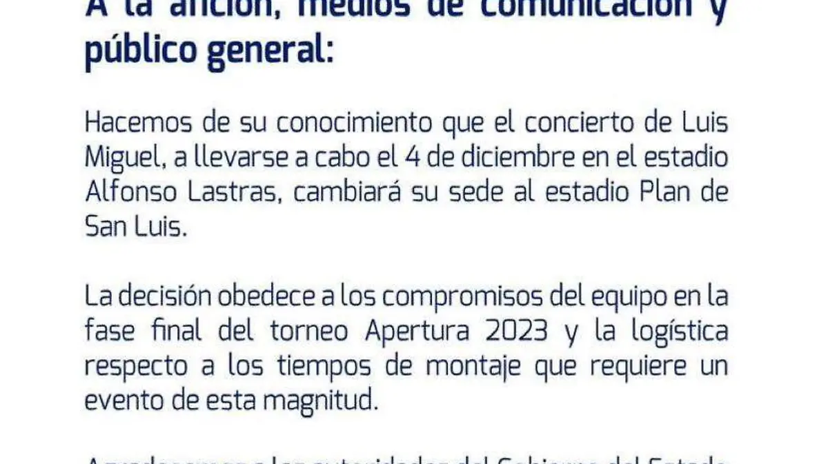 comunicado oficial de ADSL