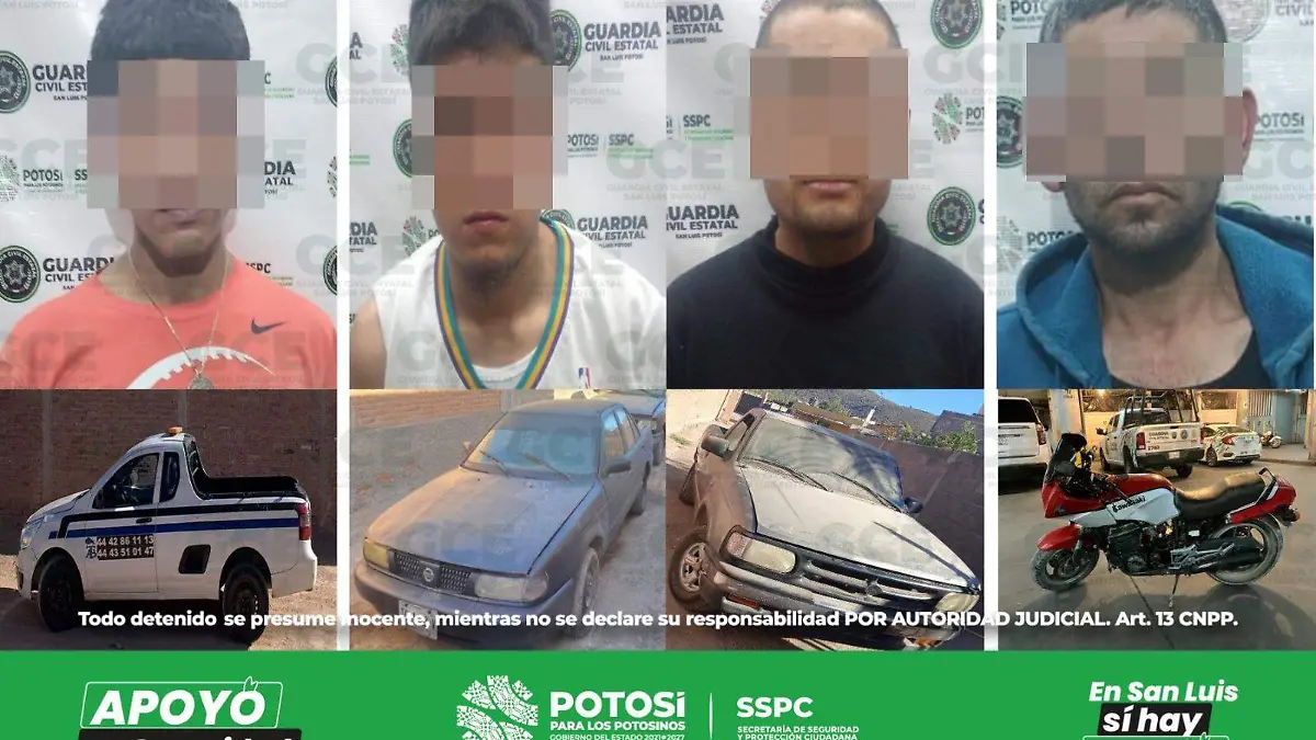 Detenidos vehículos robados